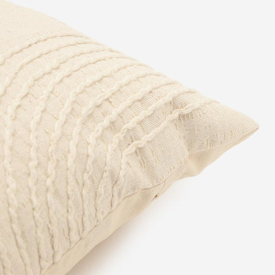 Fringe Line Cushion Cover 45cm White & Black