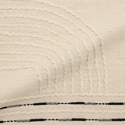 Fringe Line Cushion Cover 45cm White & Black