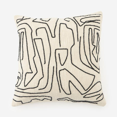 Oura Cushion Cover 45cm White & Black