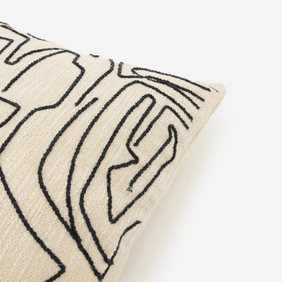 Oura Cushion Cover 45cm White & Black