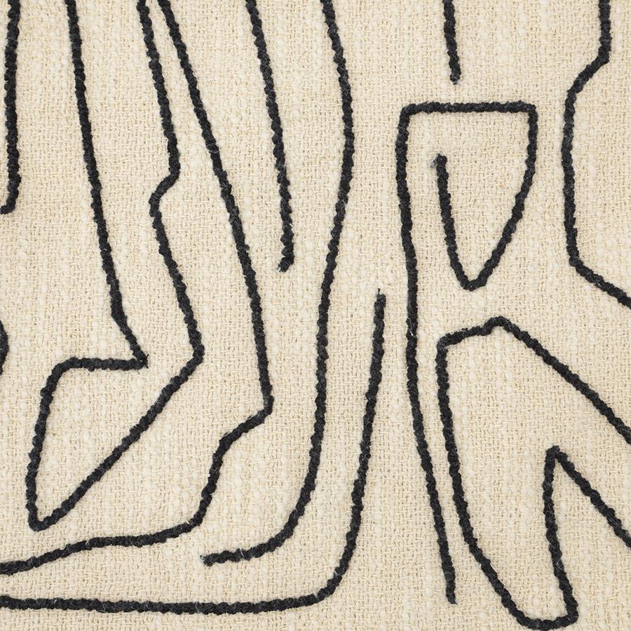 Oura Cushion Cover 45cm White & Black