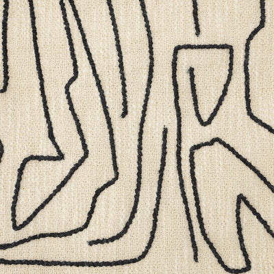 Oura Cushion Cover 45cm White & Black