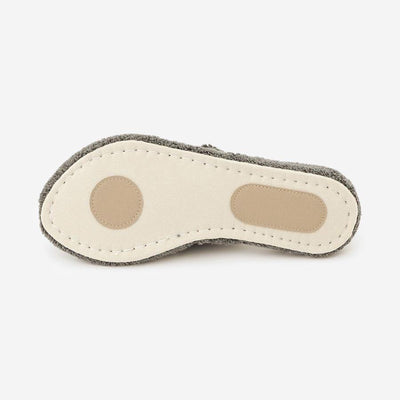 Cotton Pile Room Slippers Medium Charcoal Grey