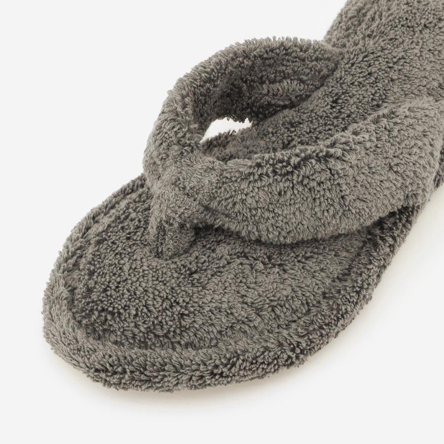 Cotton Pile Room Slippers Medium Charcoal Grey