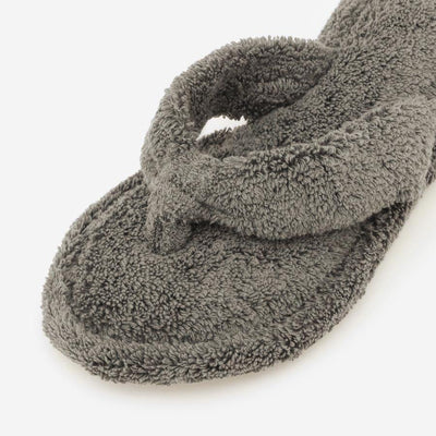 Cotton Pile Room Slippers Medium Charcoal Grey