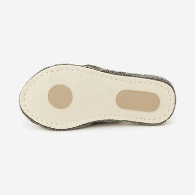 Cotton Pile Room Slippers Large Charcoal Grey