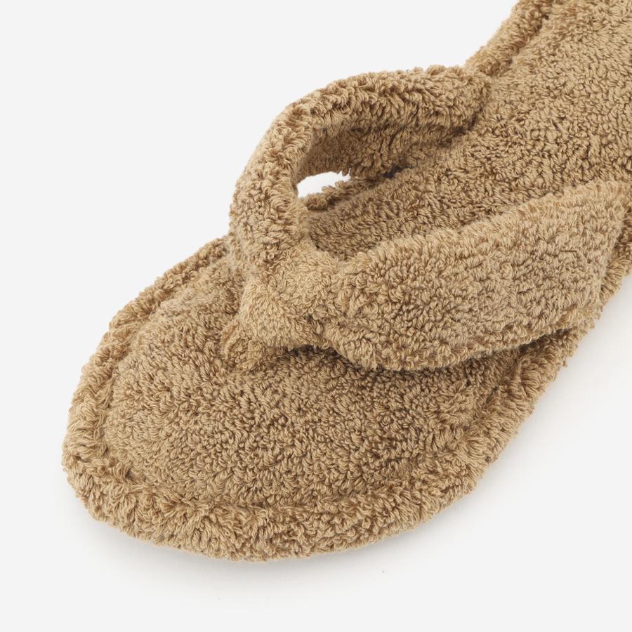 Cotton Pile Room Slippers Medium Brown
