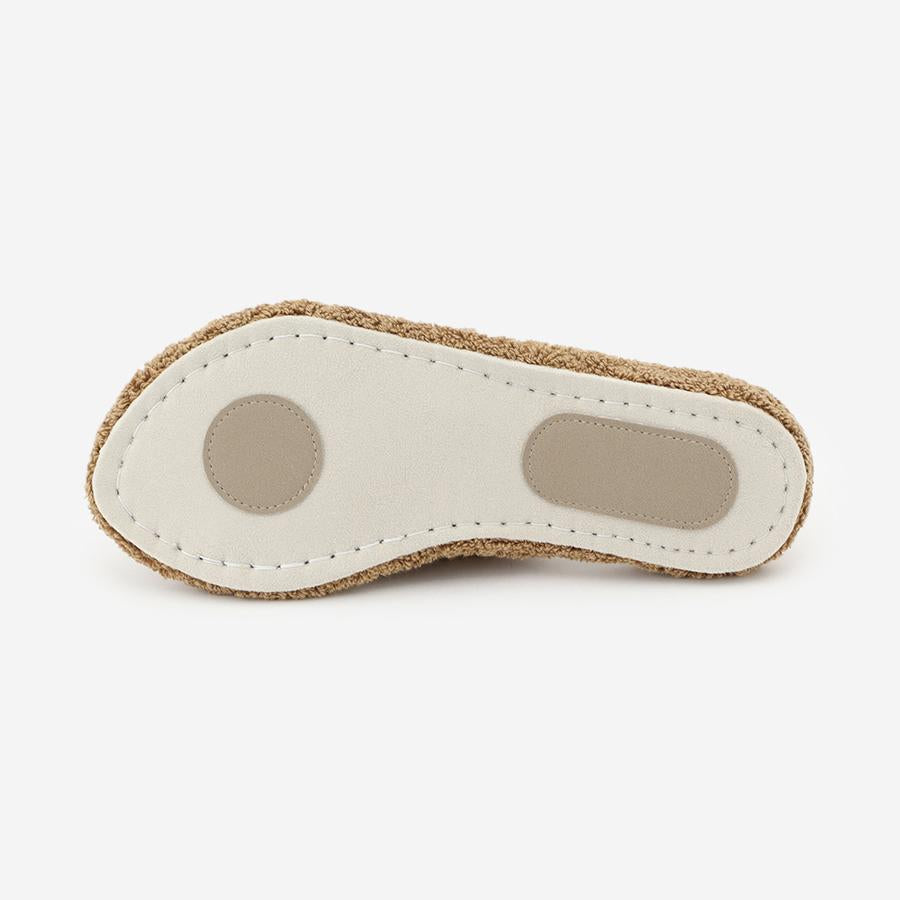 Cotton Pile Room Slippers Medium Brown