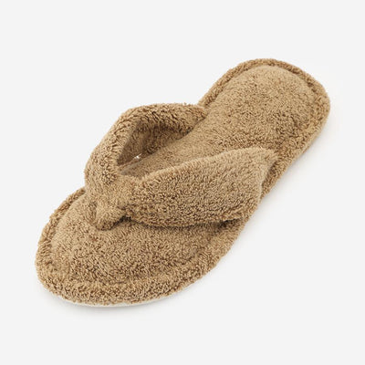 Cotton Pile Room Slippers Large Brown