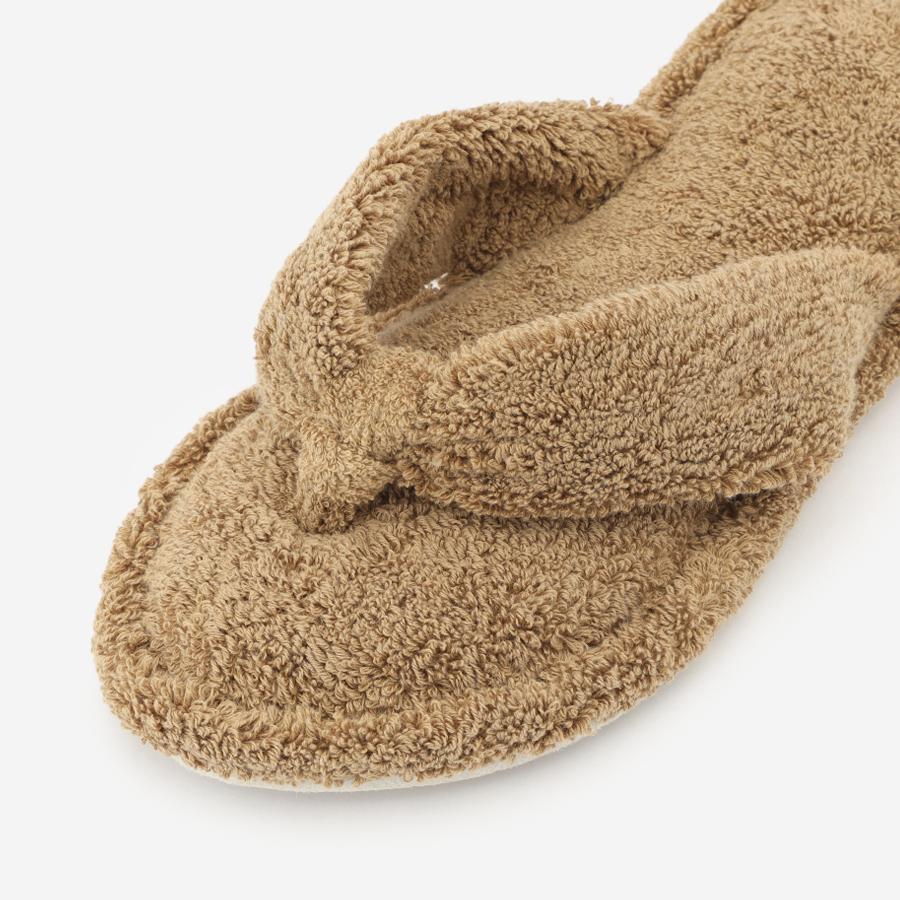 Cotton Pile Room Slippers Large Brown