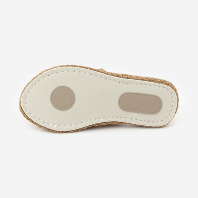 Cotton Pile Room Slippers Large Brown