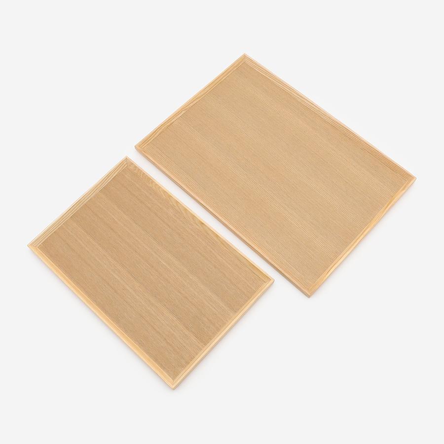 Stackable Wood Tray Small Natural