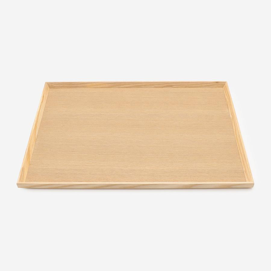Stackable Wood Tray Large Natural