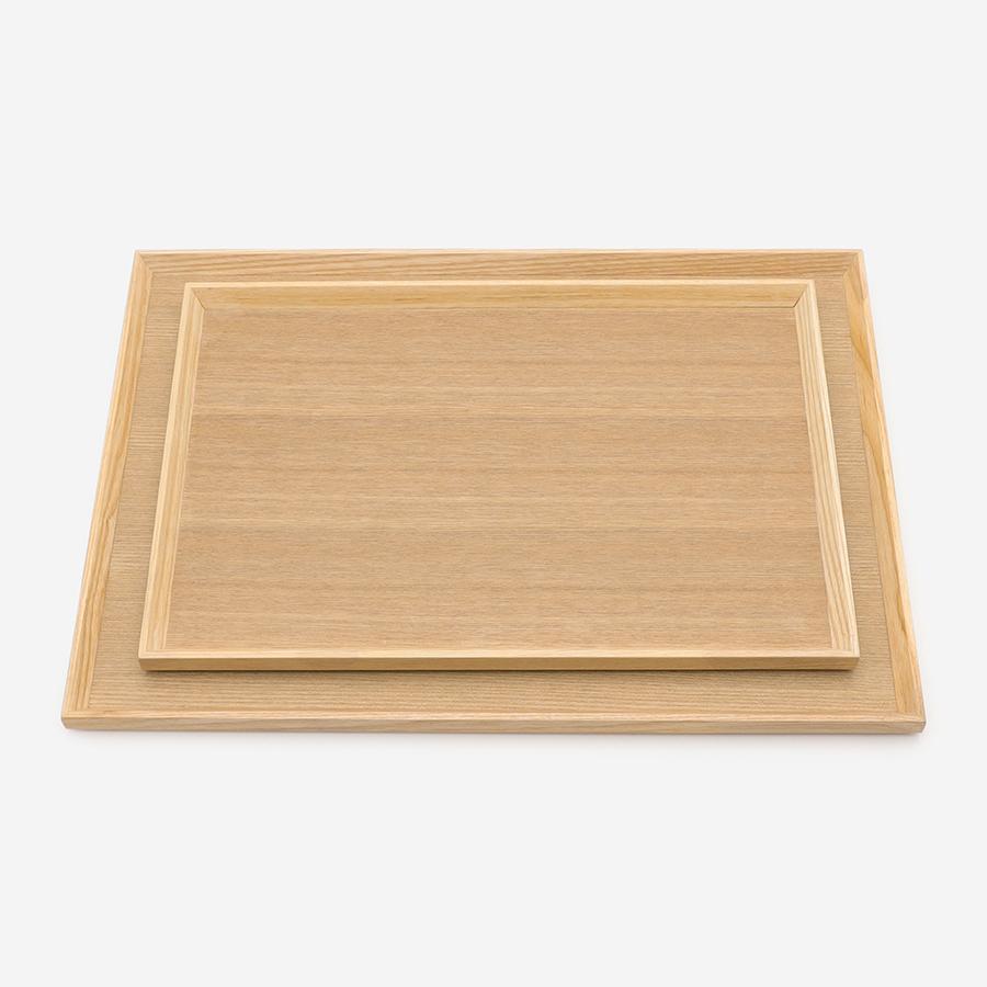 Stackable Wood Tray Large Natural