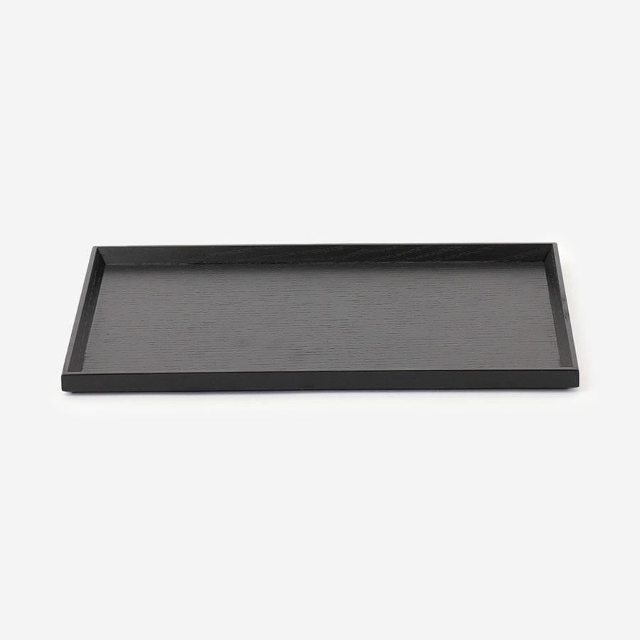 Stackable Wood Tray Small Black