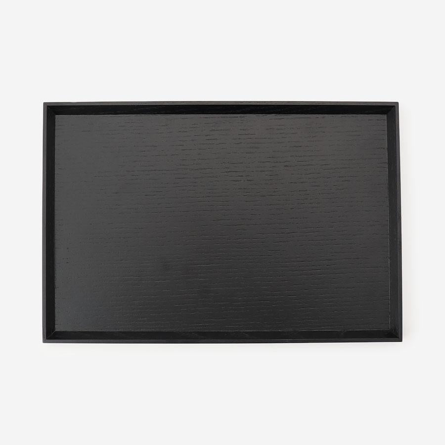 Stackable Wood Tray Small Black