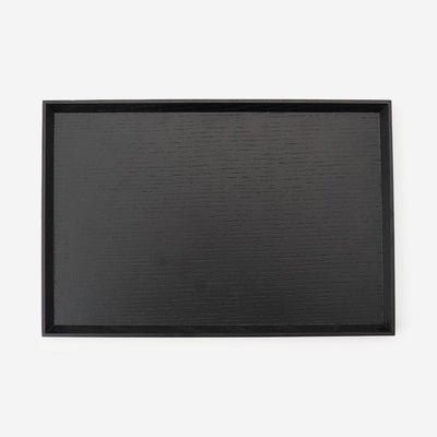Stackable Wood Tray Small Black