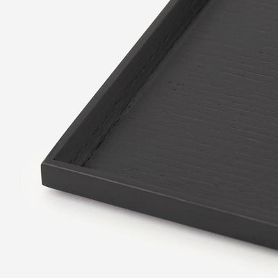Stackable Wood Tray Small Black