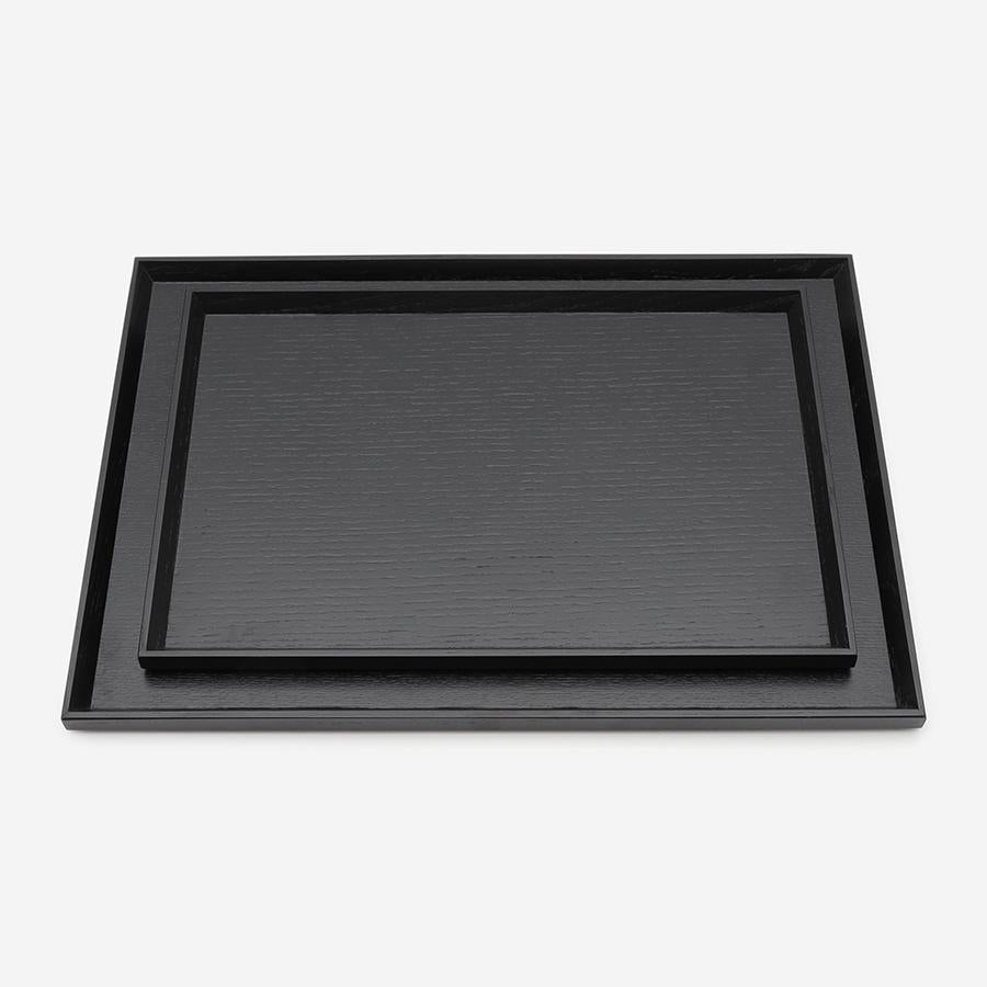 Stackable Wood Tray Small Black