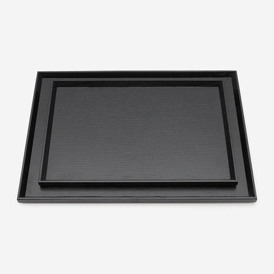 Stackable Wood Tray Small Black