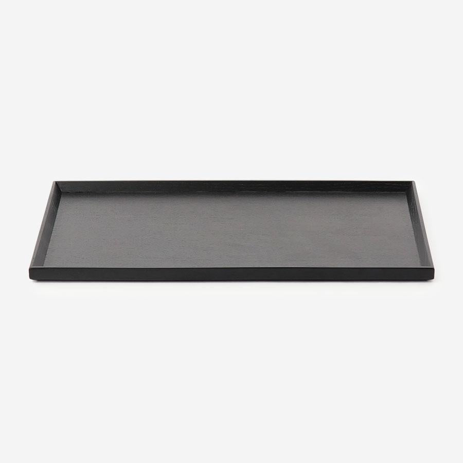 Stackable Wood Tray Large Black