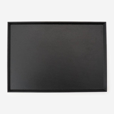 Stackable Wood Tray Large Black