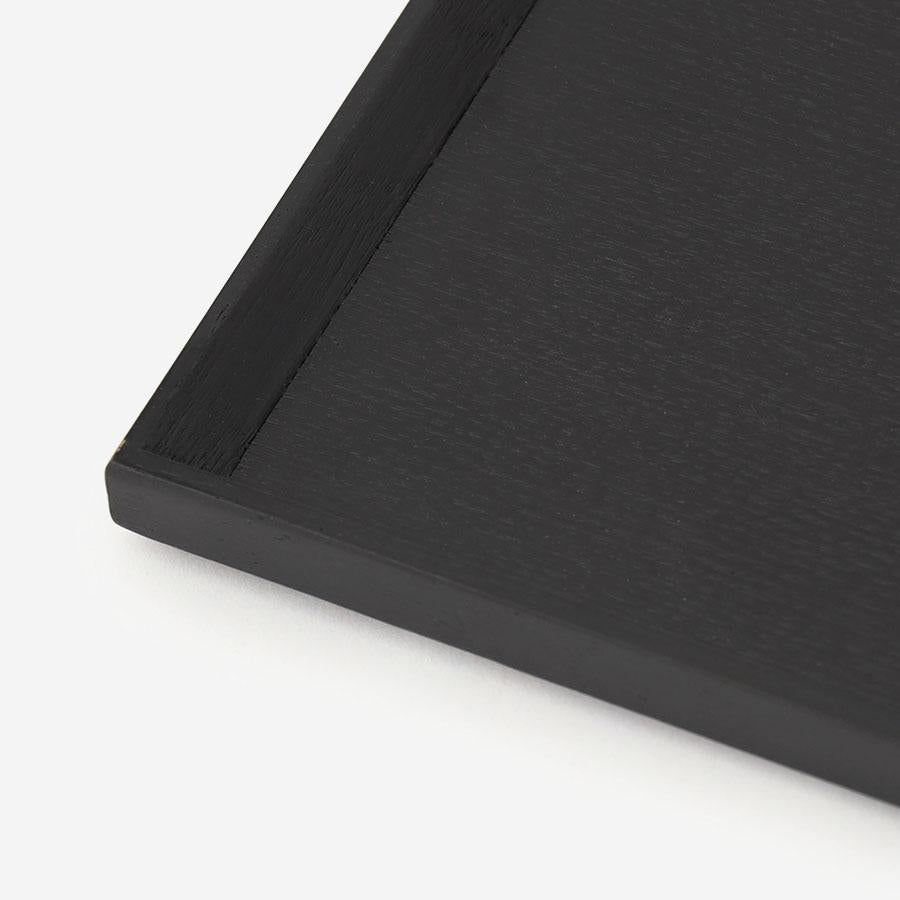 Stackable Wood Tray Large Black
