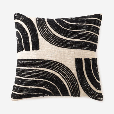 Arch Cushion Cover 45cm Natural & Black