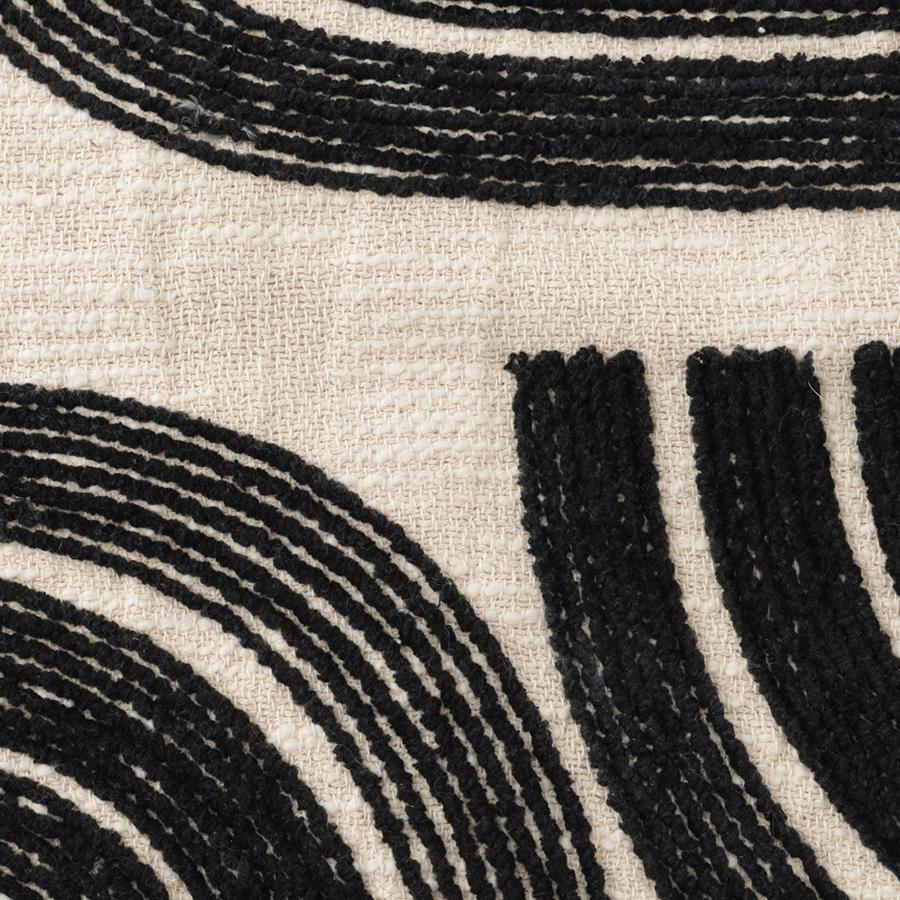 Arch Cushion Cover 45cm Natural & Black