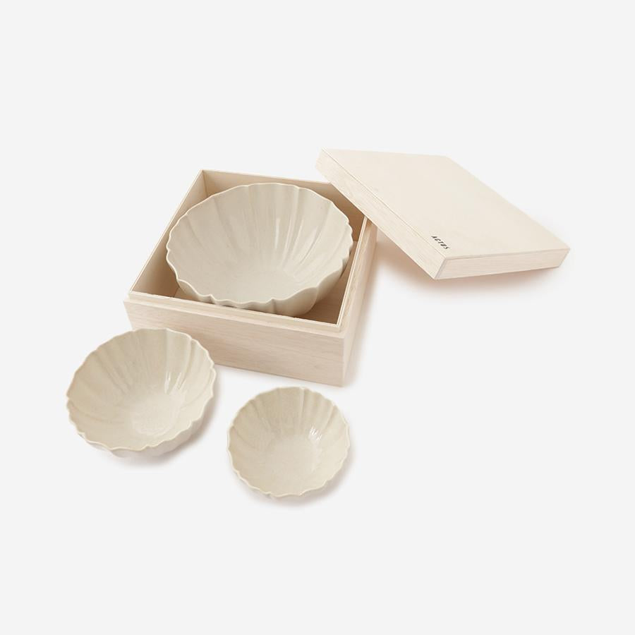Lotus Ceramic Bowl Set of 3