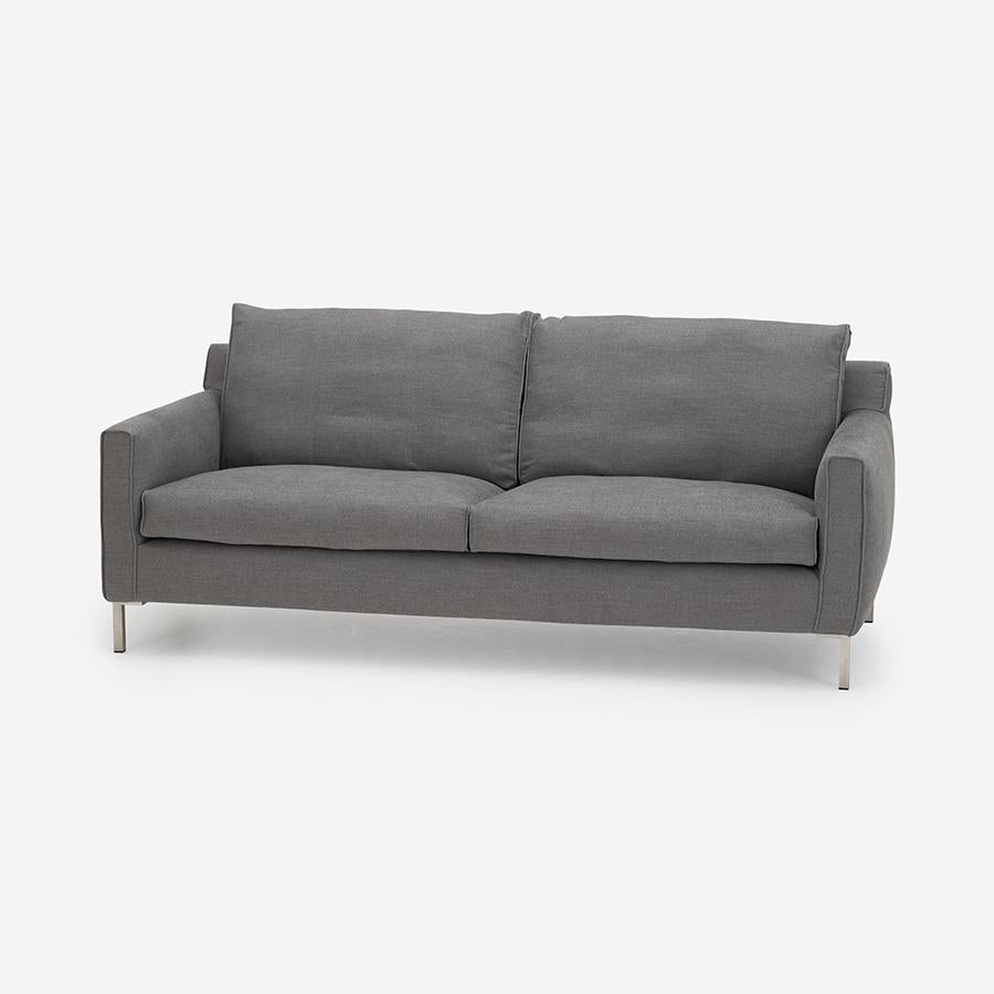 Streamline 2 Seater Leather Sofa Black