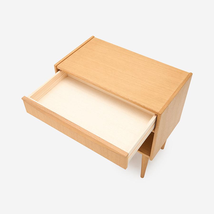 H.W.F Bedside Table 1 Drawer Oak