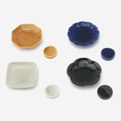 Mino Ware Sauce Dish & Chopstick Rest Set 8pcs