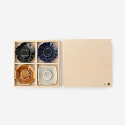 Mino Ware Sauce Dish & Chopstick Rest Set 8pcs