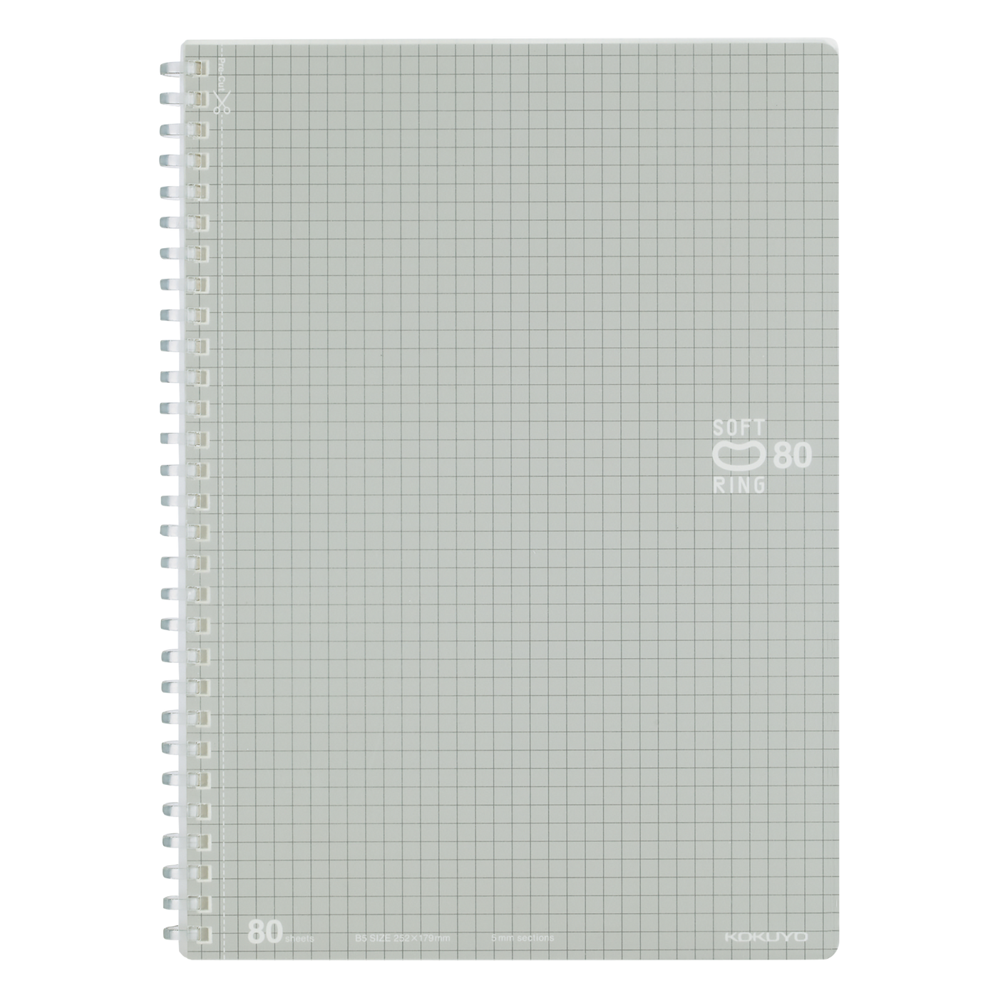 Soft Ring Notebook B5 5mm Grid Rule 80 Sheets