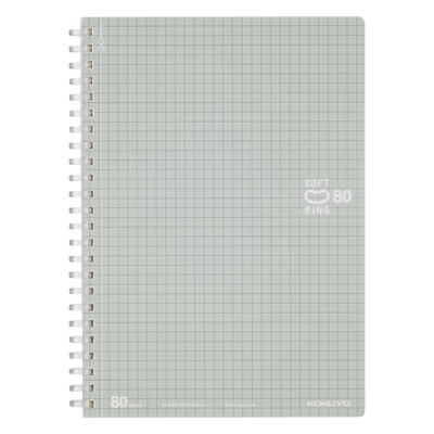 Soft Ring Notebook A5 5mm Grid Rule 80 Sheets