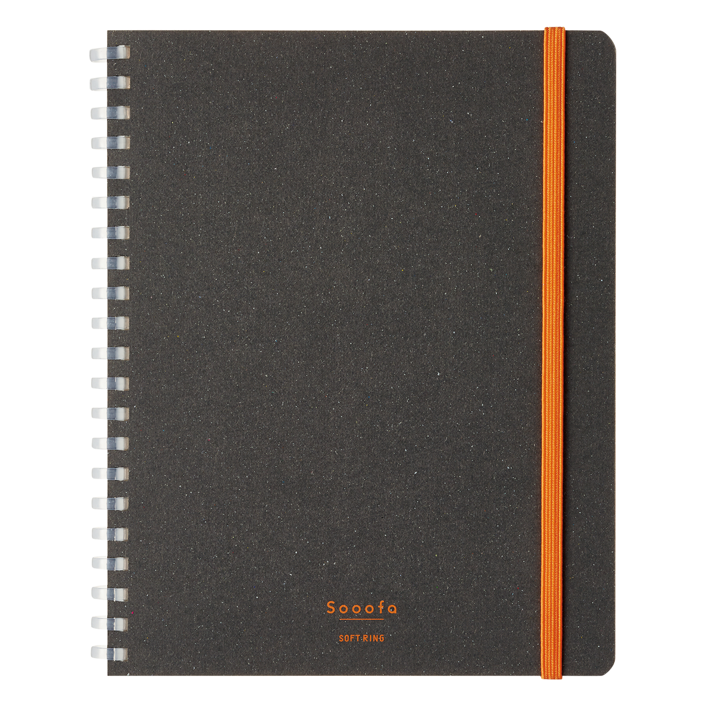 Soft Ring Notebook Sooofa Cardboard 4mm Grid Rule B6 Black