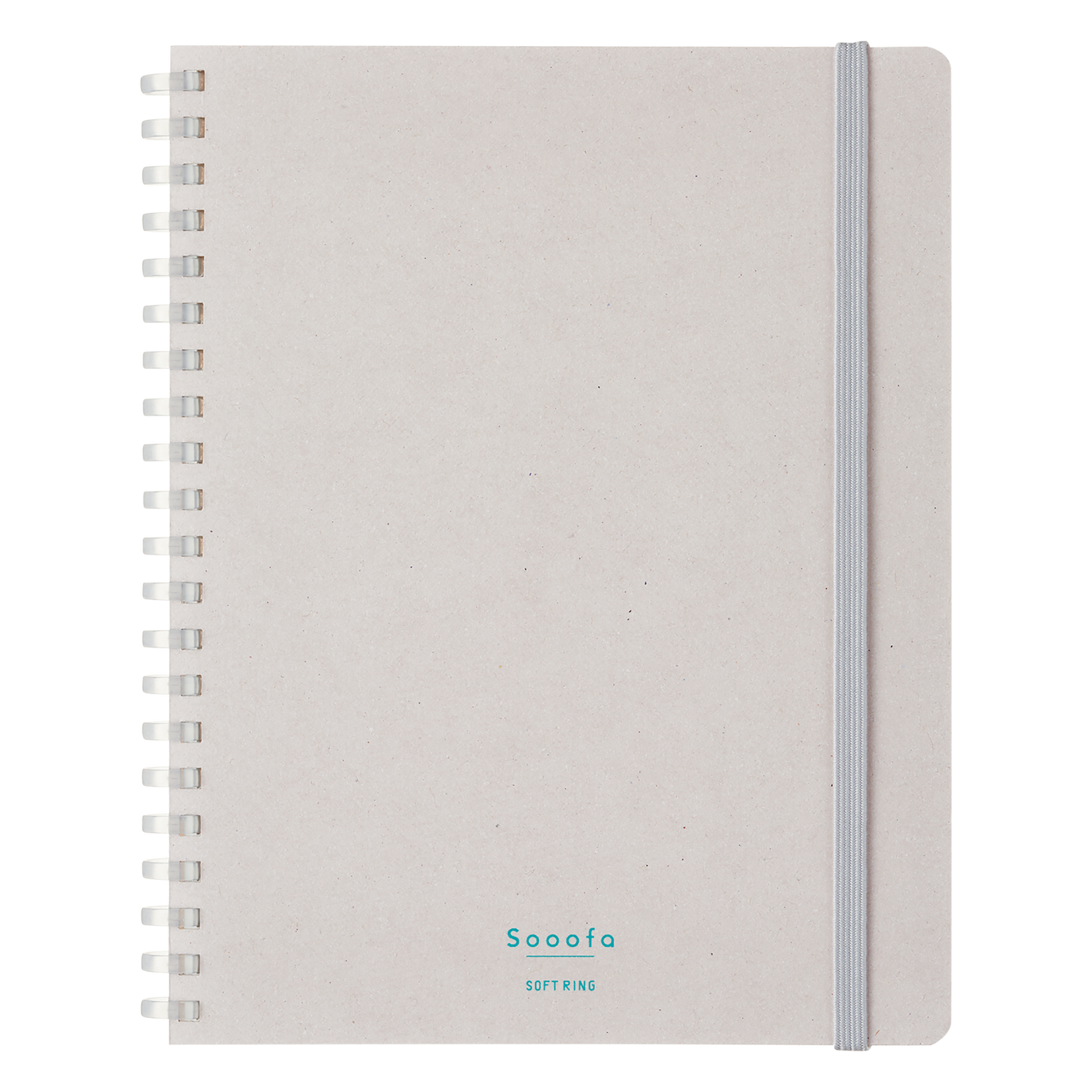 Soft Ring Notebook Sooofa Cardboard 4mm Grid Rule B6 Ash-Gray
