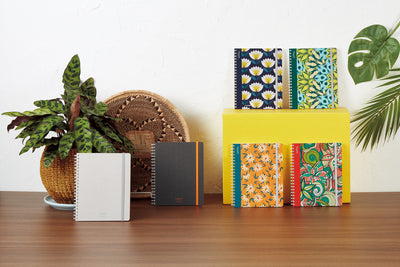 Soft Ring Notebook Sooofa Cardboard 4mm Grid Rule B6 Ash-Gray