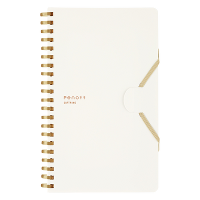 Soft Ring Notebook Penott 5mm Grid Rule B6 70 Sheets White