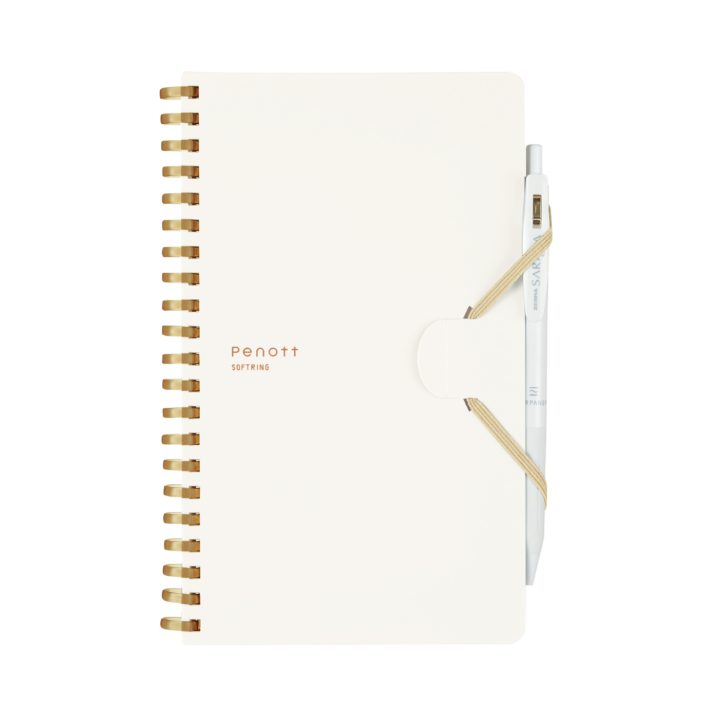 Soft Ring Notebook Penott 5mm Grid Rule B6 70 Sheets White