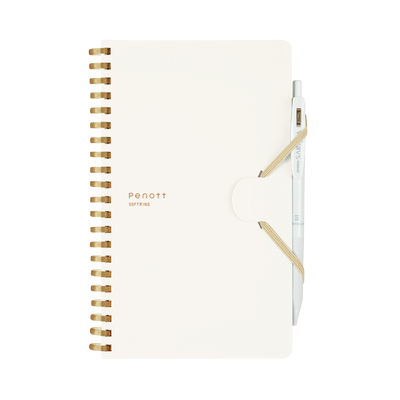 Soft Ring Notebook Penott 5mm Grid Rule B6 70 Sheets White