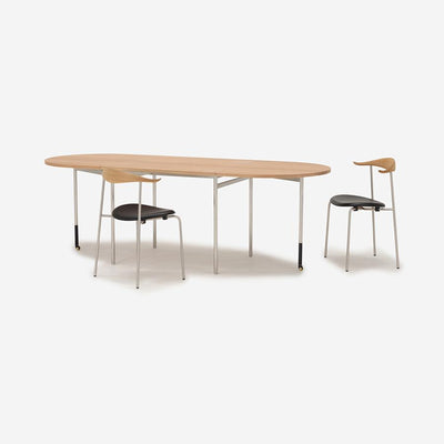 OLU Oval Extendable Dining Table Oak
