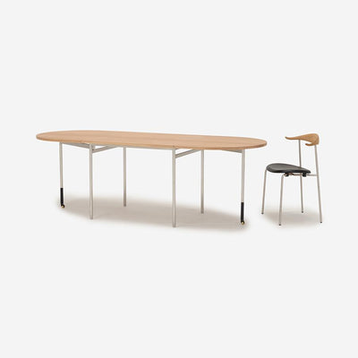 OLU Oval Extendable Dining Table Oak