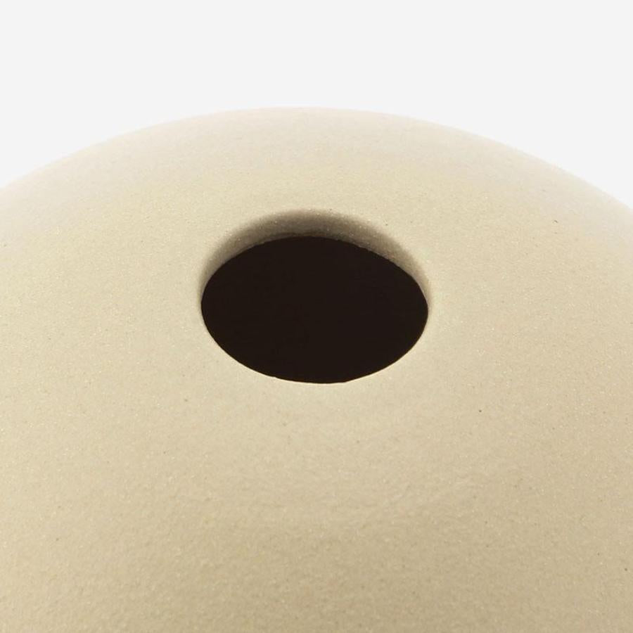 Beige Ceramic Sphere Flower Vase