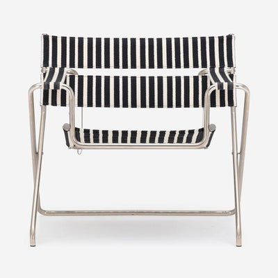 D4 Armchair Black & White Stripes