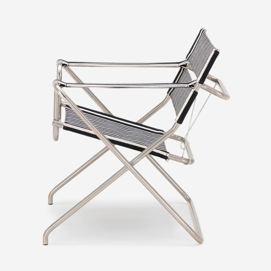 D4 Armchair Black & White Stripes