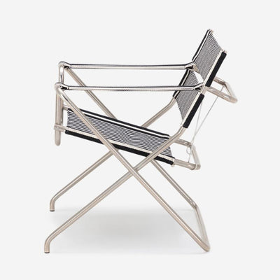 D4 Armchair Black & White Stripes