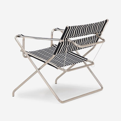 D4 Armchair Black & White Stripes