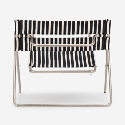 D4 Armchair Black & White Stripes